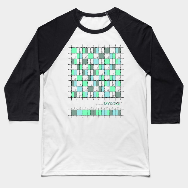 Mydoku_001_V001_002_F: Sudoku, Sudoku coloring, logic, logic puzzle, holiday puzzle, fun, away from screen Baseball T-Shirt by Mydoku